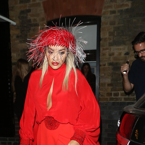 Rita Ora à la sortie de la soirée "Cartier London Celebration" au Chiltern Firehouse à Londres, le 21 octobre 2019.21/10/2019 - Londres