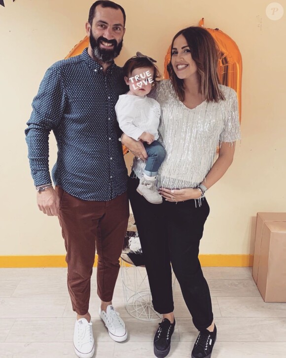 Justin et Tiffany de "Mariés au premier regard" avec leur fille Romy, le 29 septembre 2019