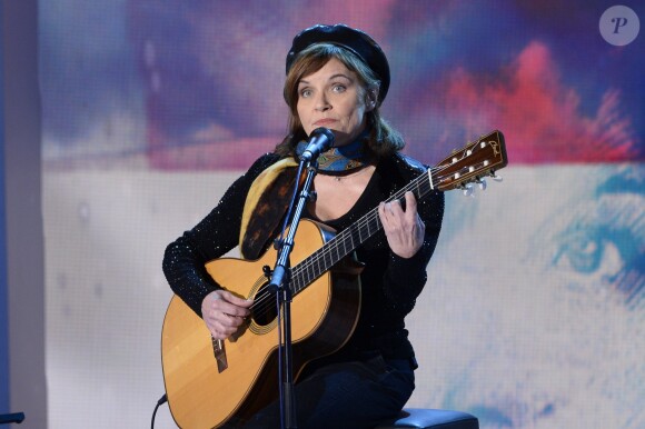 Diane Tell - Enregistrement de l'émission "Vivement Dimanche" à Paris le 8 janvier 2014.