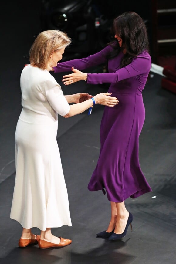 Meghan Markle, duchesse de Sussex, à l'ouverture du sommet One Young au Royal Albert Hall à Londres le 22 octobre 2019.
