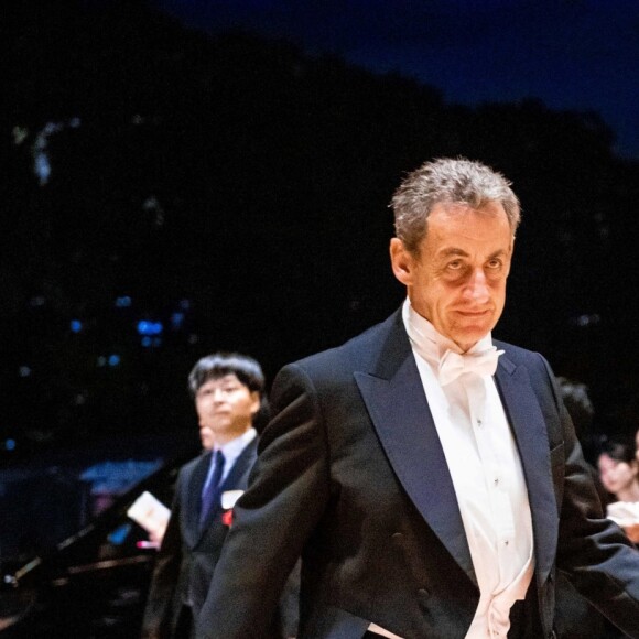 Nicolas Sarkozy - Les dignitaires du monde entier assistent au banquet donné à l'occasion de la cérémonie d'intronisation de l'empereur du Japon Naruhito à Tokyo, le 22 octobre 2019.