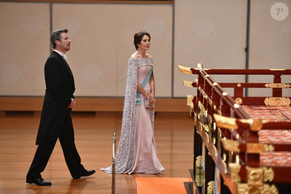 La princesse Mary de Danemark et son mari le prince Frederik - Les dignitaires du monde entier assistent au banquet donné à l'occasion de la cérémonie d'intronisation de l'empereur du Japon Naruhito à Tokyo, le 22 octobre 2019.