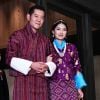 Jetsun Pema, reine du Bhoutan, et son mari le roi Jigme Khesar Namgyel - Les dignitaires du monde entier assistent au banquet donné à l'occasion de la cérémonie d'intronisation de l'empereur du Japon Naruhito à Tokyo, le 22 octobre 2019.