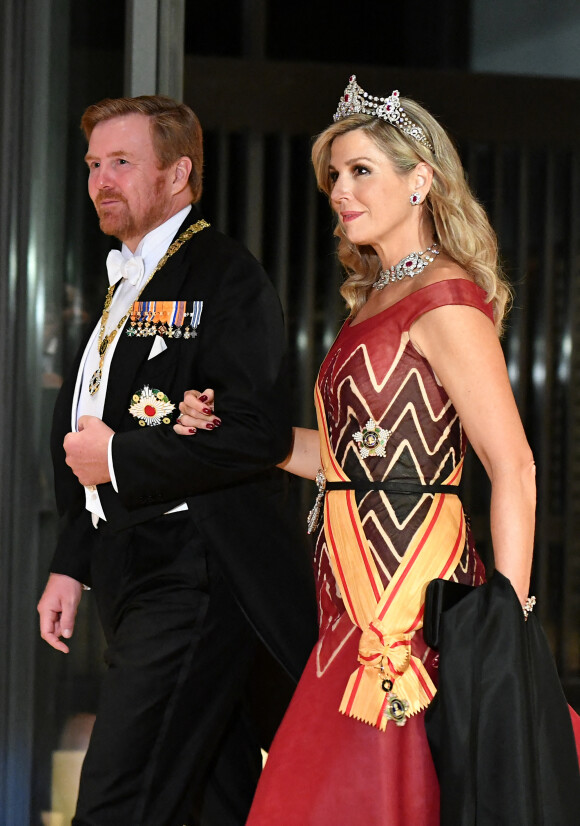 Le roi Willem-Alexander et la reine Maxima des Pays-Bas - Les dignitaires du monde entier assistent au banquet donné à l'occasion de la cérémonie d'intronisation de l'empereur du Japon Naruhito à Tokyo, le 22 octobre 2019.