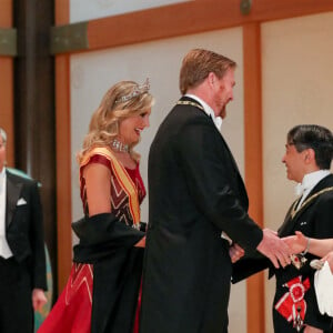 Le roi Willem-Alexander et la reine Maxima des Pays-Bas - Les dignitaires du monde entier assistent au banquet donné à l'occasion de la cérémonie d'intronisation de l'empereur du Japon Naruhito à Tokyo, le 22 octobre 2019.