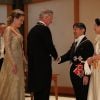 Mathilde, reine des Belges, et son mari Philippe roi des Belges - Les dignitaires du monde entier assistent au banquet donné à l'occasion de la cérémonie d'intronisation de l'empereur du Japon Naruhito à Tokyo, le 22 octobre 2019.