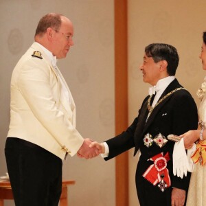 Le prince Albert II de Monaco - Les dignitaires du monde entier assistent au banquet donné à l'occasion de la cérémonie d'intronisation de l'empereur du Japon Naruhito à Tokyo, le 22 octobre 2019.