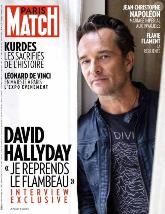 David Hallyday en couverture du magazine "Paris Match", numéro du 24 octobre 2019.