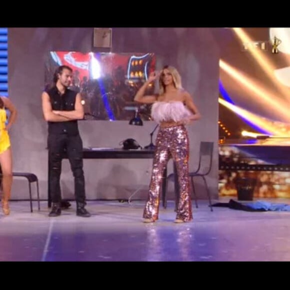 Le look très poilu et pailleté de Shy'm dans l'émission "Danse avec les stars 2019" sur TF1. Le 28 septembre 2019.