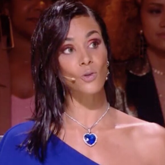 Le look de Shy'm inspiré du film "Titanic" pour le prime spécial de "Danse avec les stars 2019" dédié à Céline Dion. Sur TF1 le 12 octobre 2019.