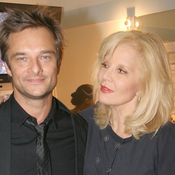 Exclusif - David Hallyday et sa mère Sylvie Vartan, à son concert à l'Olympia le 18 septembre 2009.