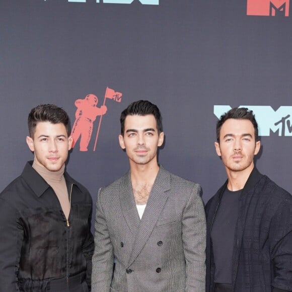 The Jonas Brothers (Kevin Jonas, Joe Jonas and Nick Jonas) - Photocall des MTV Video Music Awards à Newark le 26 août 2019.