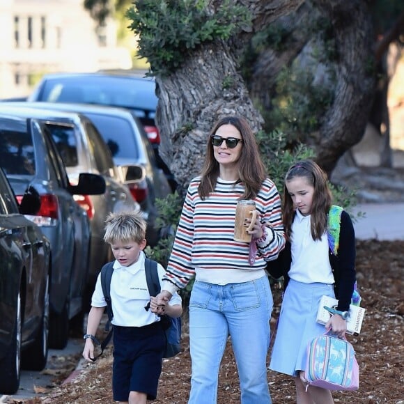 Jennifer Garner et Ben Affleck ont passé la matinée avec Samuel et Seraphina à Brentwood le 22 octobre 2019.