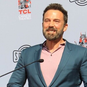 Ben Affleck lors d'une cérémonie de prise d'empreintes au TCL Chinese Theatre à Los Angeles, le 14 octobre 2019.