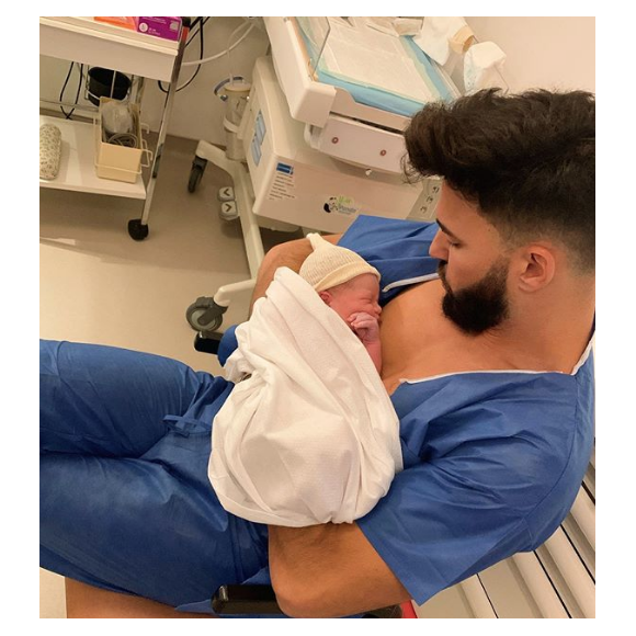 Thomas Vergara à l'hôpital avec son fils Milann, le 11 octobre 2019