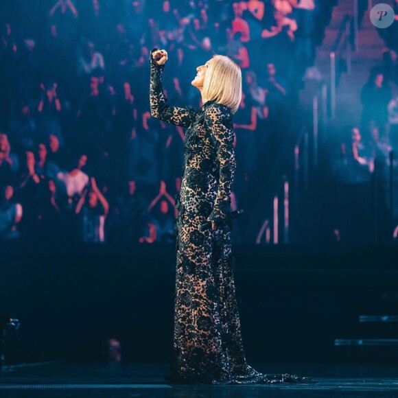 Céline Dion en concert à Cleveland pour le Courage World Tour, octobre 2019