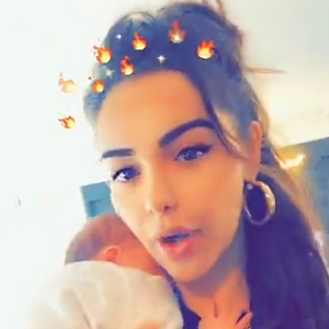 Nabilla Benattia et son fils Milann, sur Snapchat, le 24 octobre 2019