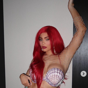 Kylie Jenner déguisée en Ariel, héroïne du dessin-animé La Petite Sirène, pour Halloween. Octobre 2019.