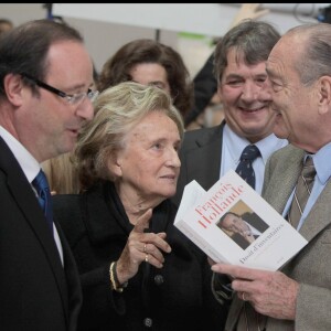 Jacques et Bernadette Chirac, François Hollande, à Brive la Gaillarde en 2009.