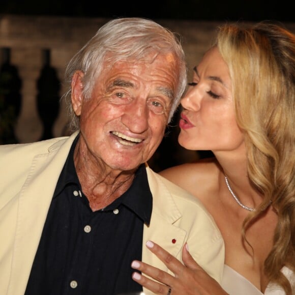 Exclusif - Jean-Paul Belmondo, Petra Frey - Jean-Paul Belmondo était l'invité d'honneur du mariage du footballeur Sébastien Frey avec Petra au Château Saint Georges à Grasse le 29 juin 2019. Sébastien Frey était un footballeur français qui évoluait au poste de gardien de but. © Denis Guignebourg/Bestimage