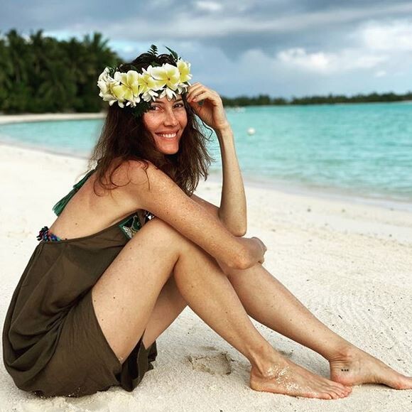 Mareva Galanter à Bora Bora. Juillet 2019.