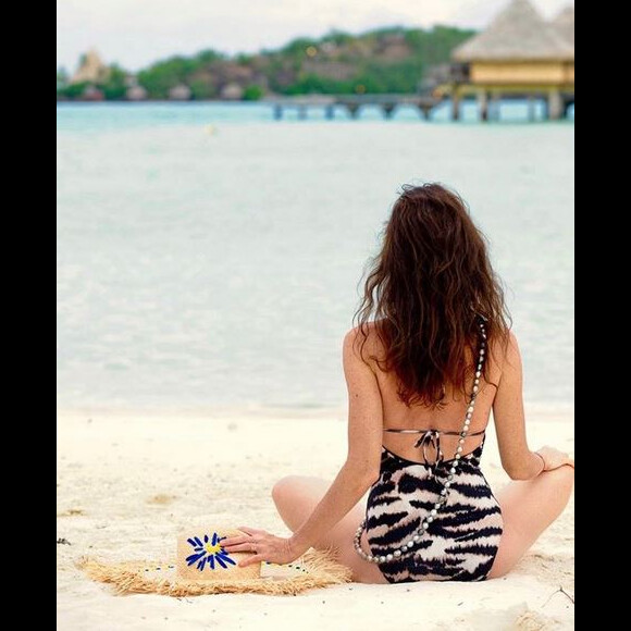 Mareva Galanter à Bora Bora. Photo publiée en mai 2019.