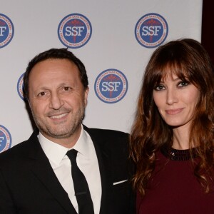 Exclusif - Arthur (Jacques Essebag) et sa compagne Mareva Galanter - Dîner de gala et vente aux enchère pour l'association "Sauveteurs sans frontières" ("Qui sauve une vie sauve l'humanité") à l'hôtel du collectionneur à Paris, France, le 13 février 2018. © Rachid Bellak/Bestimage