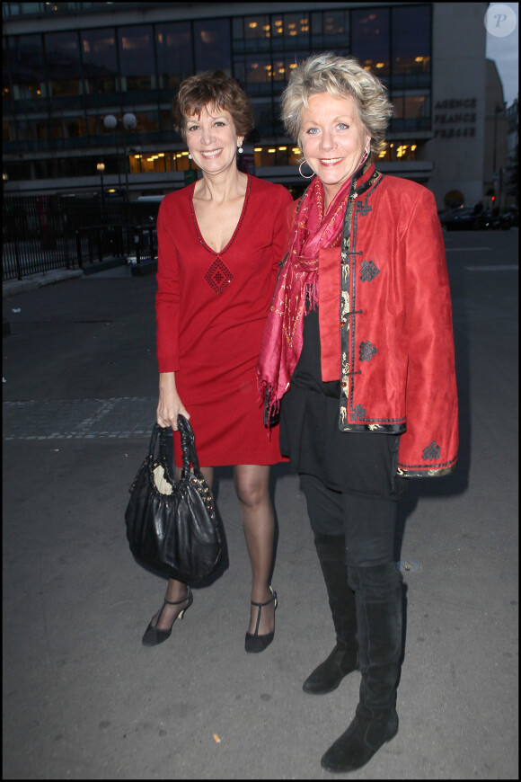 Catherine et Françoise Laborde au cocktail de rentrée de TF1 au Palais Brongniart, le 13 septembre 2019