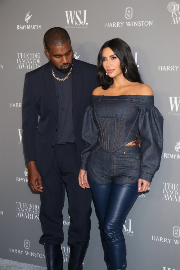 Kim Kardashian et son mari Kayne West à la 9ème soirée annuelle WSJ Innovators Awards au musée d'Art Moderne à New York, le 6 novembre 2019.