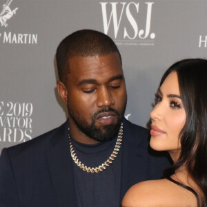 Kim Kardashian et son mari Kayne West à la 9ème soirée annuelle WSJ Innovators Awards au musée d'Art Moderne à New York, le 6 novembre 2019.