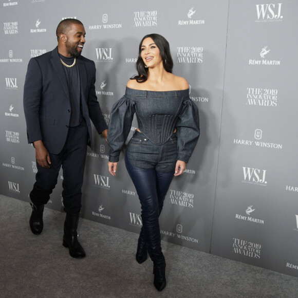 Kanye West et Kim Kardashian assistent à la 9ème soirée annuelle WSJ Innovators Awards au musée d'Art Moderne à New York, le 6 novembre 2019.
