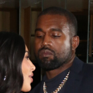 Kim Kardashian et son mari Kanye West assistent à la présentation du clip de la chanson "Follow God" de Kanye West au magasin Burberry à New York, le 6 novembre 2019.