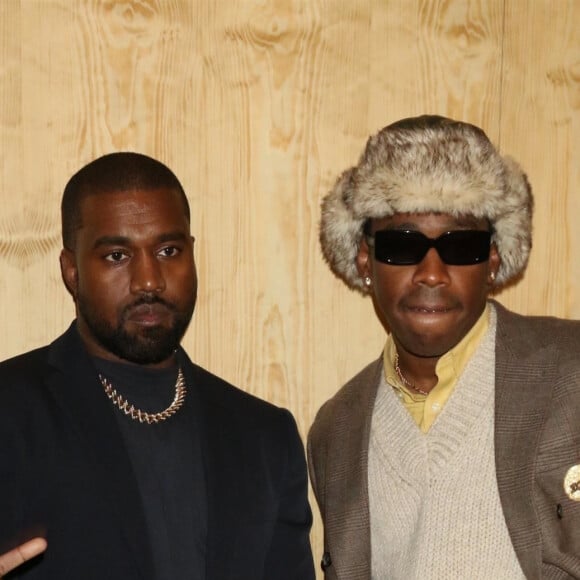 A$AP Rocky, Kanye West et Tyler, The Creator assistent à la présentation du clip de la chanson "Follow God" de Kanye West au magasin Burberry à New York, le 6 novembre 2019.