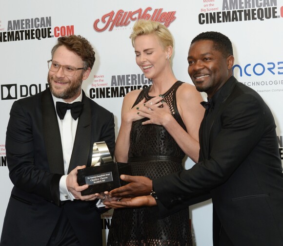 Seth Rogen, Charlize Theron, David Oyelowo - Photocall du 33ème American Cinematheque Awards Gala à Los Angeles le 8 novembre 2019.