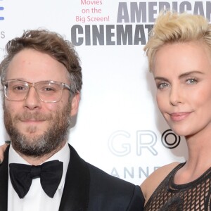 Seth Rogen, Charlize Theron - Photocall du 33ème American Cinematheque Awards Gala à Los Angeles le 8 novembre 2019.