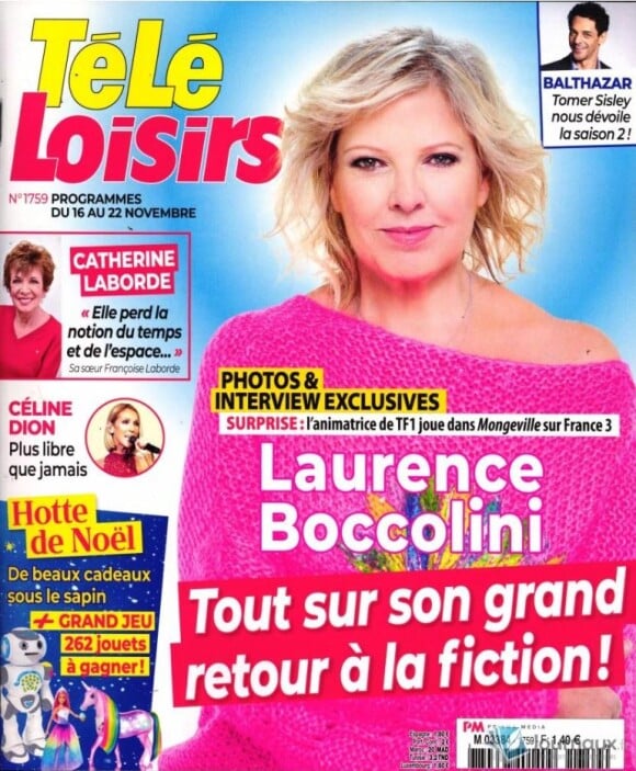 Couverture du magazine "Télé Loisirs", numéro du 12 novembre 2019.