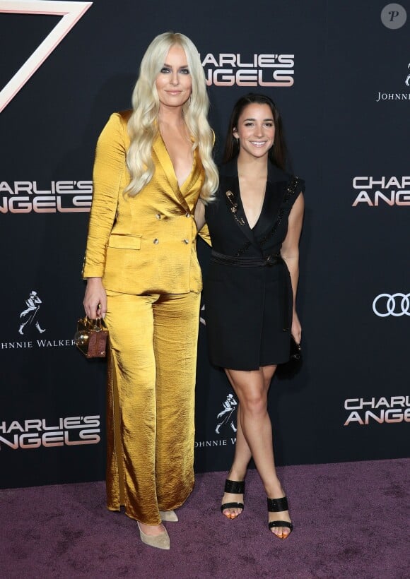 Aly Raisman, Lindsey Vonn - Les célébrités assistent à la première du film "Charlie's Angels" à Los Angeles, le 11 novembre 2019.