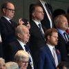Le prince Albert de Monaco et le prince Harry lors de la finale de Coupe du monde de rugby, le 2 novembre 2019 au stade Yokohama, au Japon.