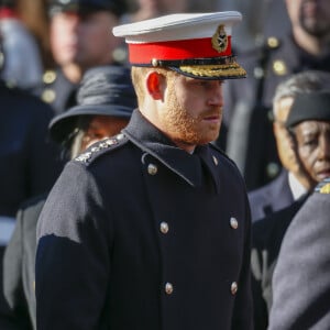 Le prince Harry, duc de Sussex - La famille royale d'Angleterre lors du National Service of Remembrance à Londres le 10 novembre 2019.