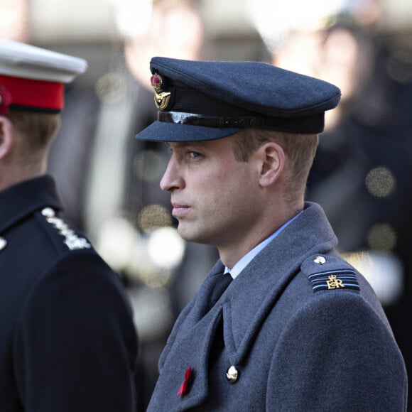 Le prince Harry, duc de Sussex, le prince William, duc de Cambridge - La famille royale d'Angleterre lors du National Service of Remembrance à Londres le 10 novembre 2019.