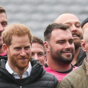 Le prince Harry, duc de Sussex, assiste à la nomination de Gareth Thomas comme membre de la nouvelle Commission HIV du "Terrence Higgins Trust" au stade "The Stoop" à Twickenham, le 8 novembre 2019.