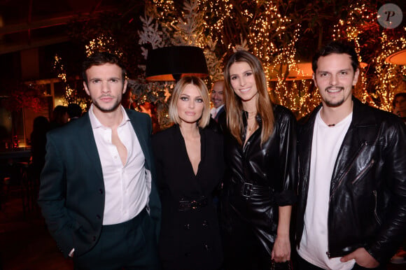 Caroline Receveur et son chéri Hugo Philip et Laury Thilleman et son petit ami Juan Arbelaez à la soirée de lancement du nouveau parfum Boss à Paris - 13 novembre 2019