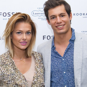 Exclusif - Prix Spécial - Caroline Receveur et son fiancé Valentin Lucas - Inauguration du Chess Hotel au 6 Rue du Helder en partenariat avec Crush Magazine à Paris, le 10 octobre 2014.