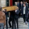 Exclusif - Un frère du défunt, Sébastien Farran, ses enfants Téo et Léa - Sorties des obsèques de Dominique Farran, le père de Sébastien Farran, en l'église Saint-Thomas-d'Aquin à Paris. Le 14 novembre 2019.