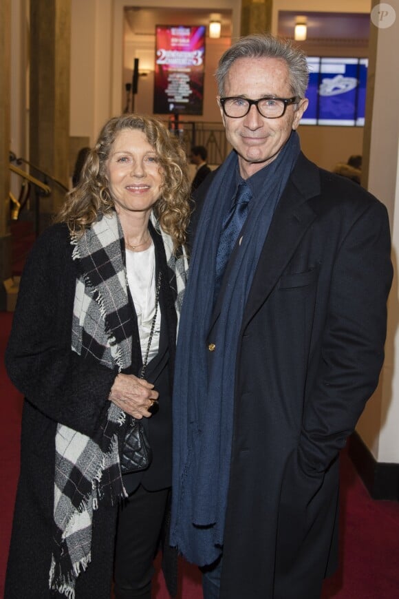 Thierry Lhermitte et sa femme Hélène - People au concert du 13ème Gala 2018 de l'Association pour la Recherche sur Alzheimer à la salle Pleyel à Paris le 12 février 2018. L'intégralité des bénéfices de cette soirée servira à financer la recherche sur la maladie d'Alzheimer. © Coadic Guirec-Pierre Perusseau/Bestimage