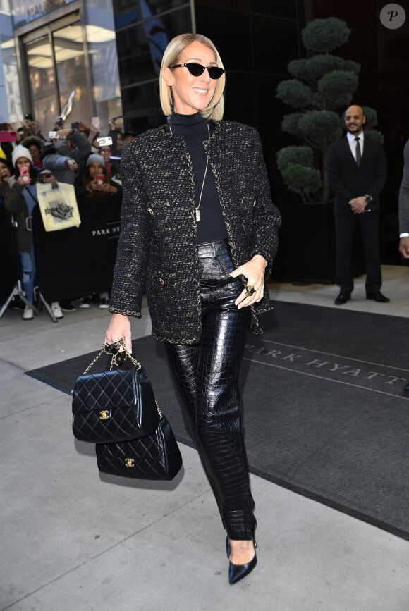 Céline Dion est en promotion à New York pour son nouvel album "Courage" le 15 novembre 2019.