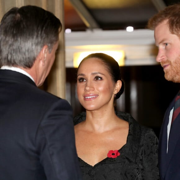 Le prince Harry, duc de Sussex, et Meghan Markle, duchesse de Sussex - La famille royale assiste au Royal British Legion Festival of Remembrance au Royal Albert Hall à Kensington, Londres, le 9 novembre 2019.