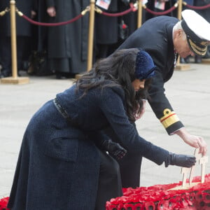 Le prince Harry, duc de Sussex, et Meghan Markle, duchesse de Sussex, assistent au 'Remembrance Day', une cérémonie d'hommage à tous ceux qui sont battus pour la Grande-Bretagne, à Westminster Abbey, le 7 novembre 2019. © Ray Tang via Zuma Press/Bestimage