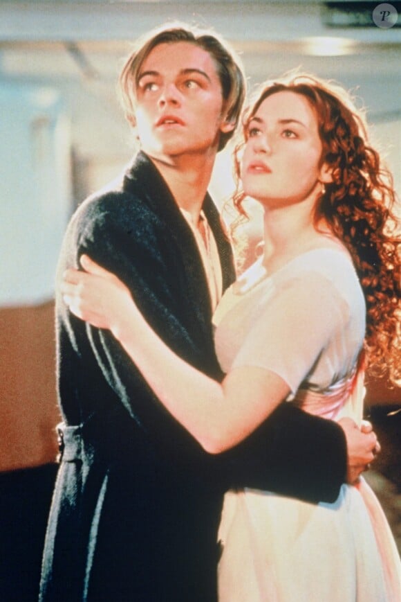 Leonardo DiCaprio et Kate Winslet dans le film "Titanic". Le 6 janvier 1998.