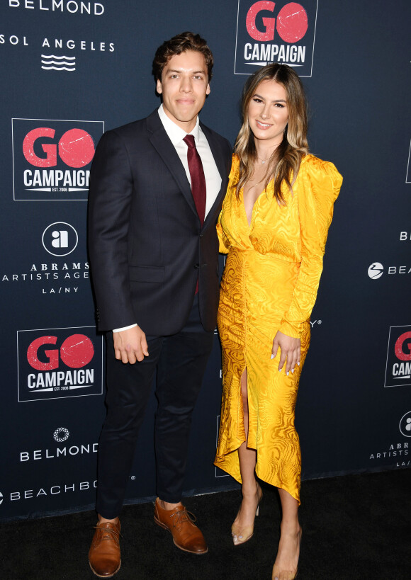Joseph Baena et sa compagne Nicky Dodaj à la 13ème soirée annuelle Go Campaign dans le quartier de Hollywood à Los Angeles, le 16 novembre 2019